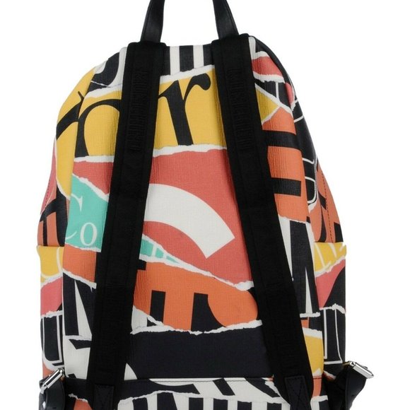 SOLD! Moschino MULTI-COLOR ECO-LEATHER XL BACKPACK FAUX - Picture 10 of 12